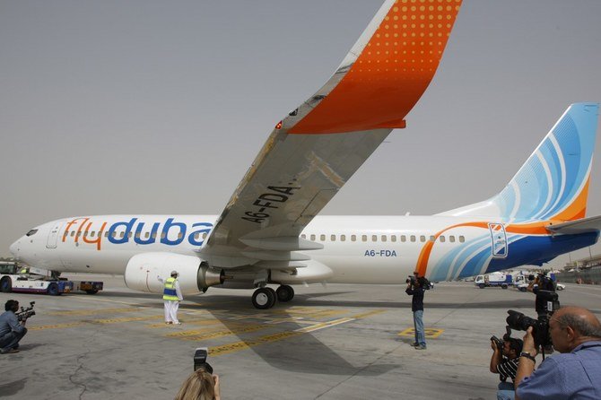 Dubai budget carrier flydubai is the second biggest customer of the Boeing 737 MAX aircraft. Above, flydubai takes delivery of its first Boeing 737 MAX 8 on May 18, 2009. (AFP)