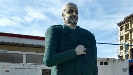 Memorial statues in Iran dedicated to the late Maj. Gen. Qassem Soleimani have inspired ridicule for their aesthetic features. (Twitter)