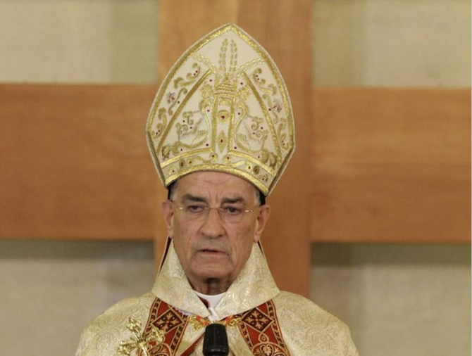 Lebanon’s top Christian cleric Bechara Boutros Al-Rai stepped up criticism of the Iran-backed Shiite group Hezbollah and its allies without naming them on Sunday. (File/AFP)