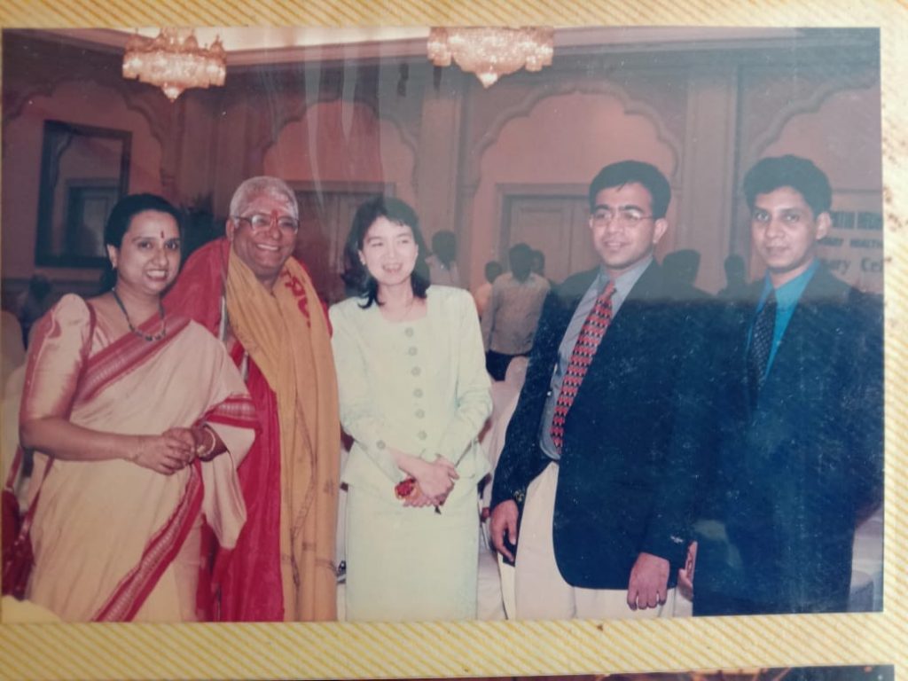 Dr Bobby Jose (second from right) is seen with Yoko Kato (centre), the first woman in Japan to become a professor of neurosurgery, in this 1996 picture. (Supplied)