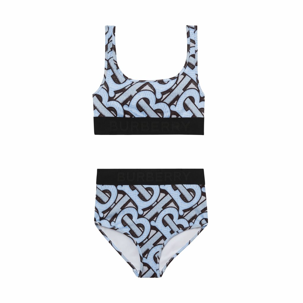 Swimwear from the TB Summer Monogram collection. (Burberry)