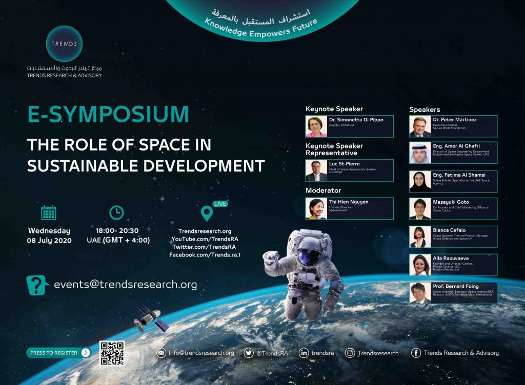 The Role of Space in Sustainable Development E-Symposium organized by TRENDS Research & Advisory. (TRENDS)