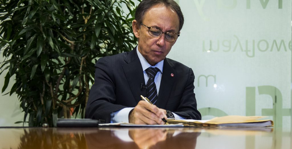 Denny Tamaki, Governor of the Okinawa Prefecture, Washington, Nov. 13, 2018. (AFP)