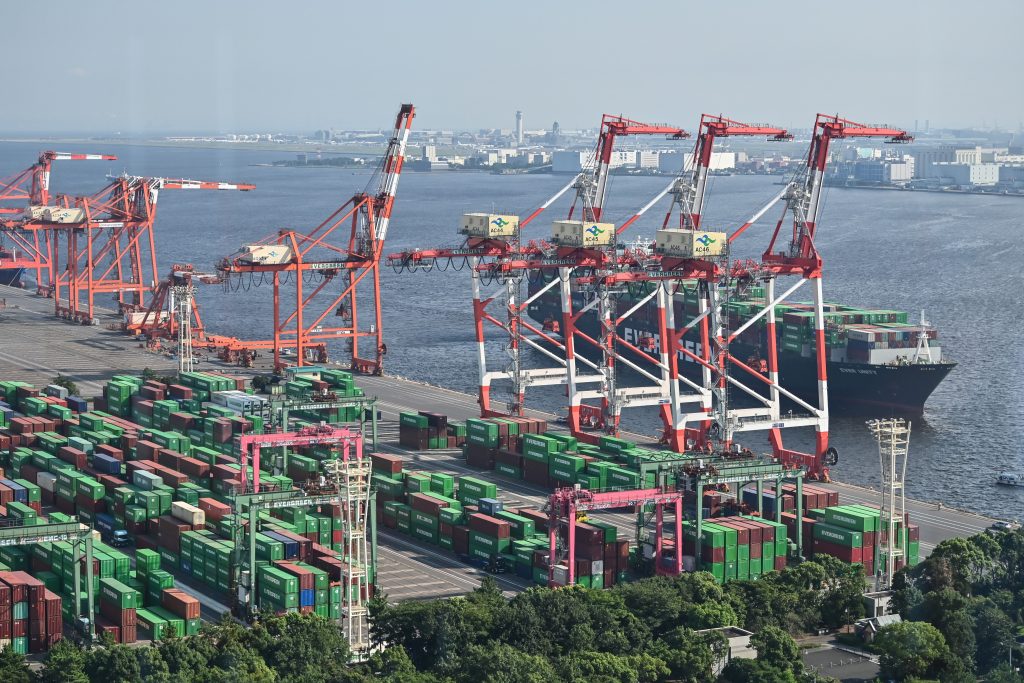 Japan's overall imports dropped 22.3 percent to 5,357.2 billion yen, mainly reflecting the weakness of crude oil and other energy-related imports. (AFP)
