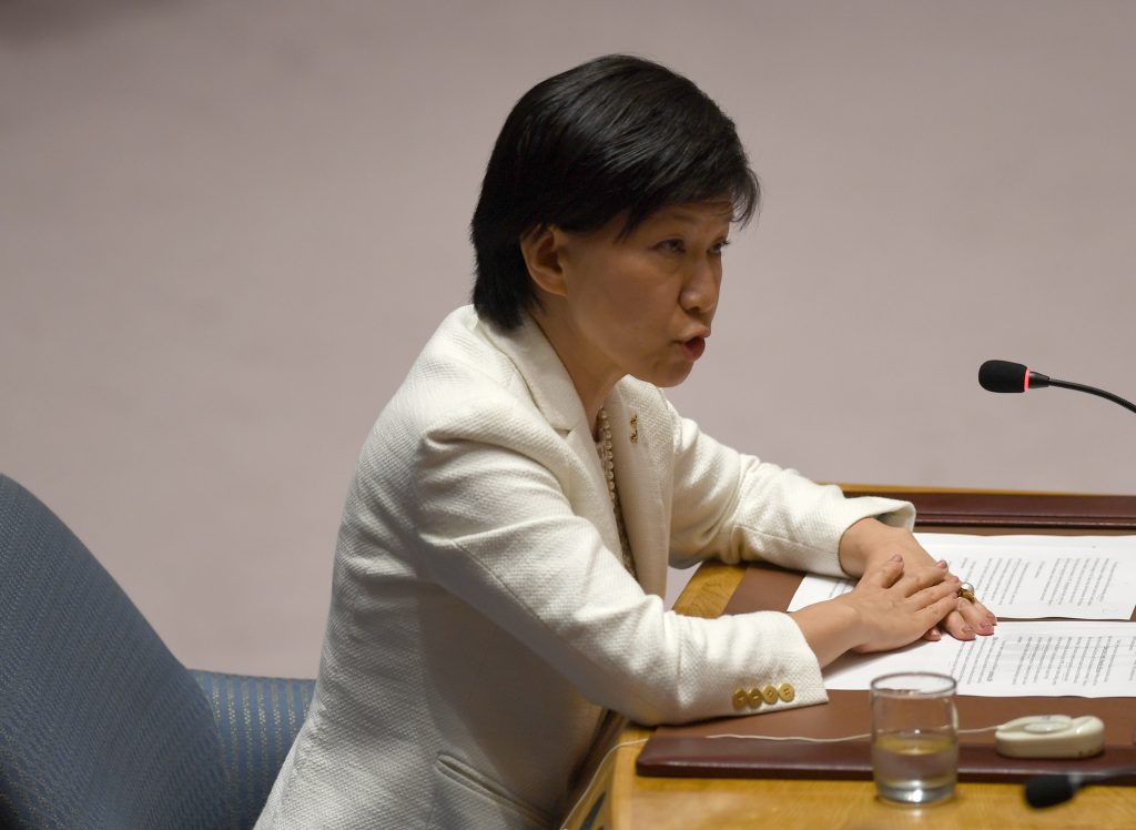 The ICAN executive director agreed with Izumi Nakamitsu, U.N. undersecretary-general and high representative for disarmament affairs, who said that the risk of nuclear conflict is the highest it has been since the Cold War. (AFP)