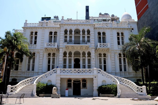 The stained glass was broken in the aftermath of the massive blast at the port of Beirut. (AFP)