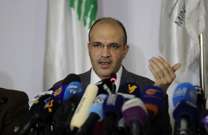 Lebanese Health Minister Hamad Hassan speaks during a press conference at the ministry in the capital Beirut on February 21, 2020. (File/AFP)