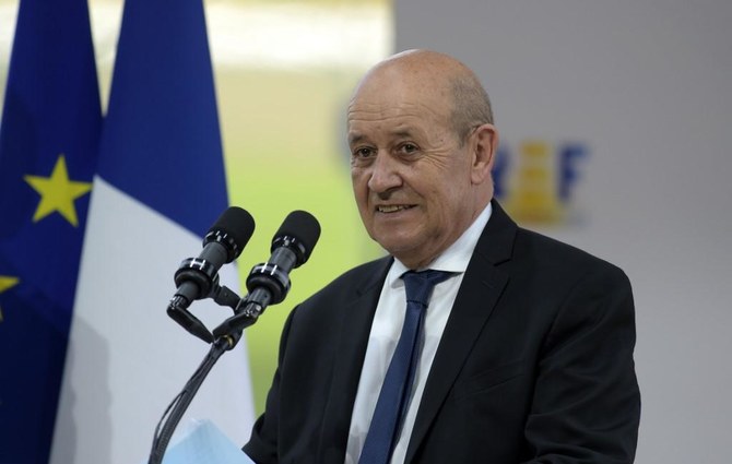 France’s Foreign Minister Jean-Yves Le Drian told RTL radio Lebanon risked disappearing due to the inaction of its political elite. (File/AFP)