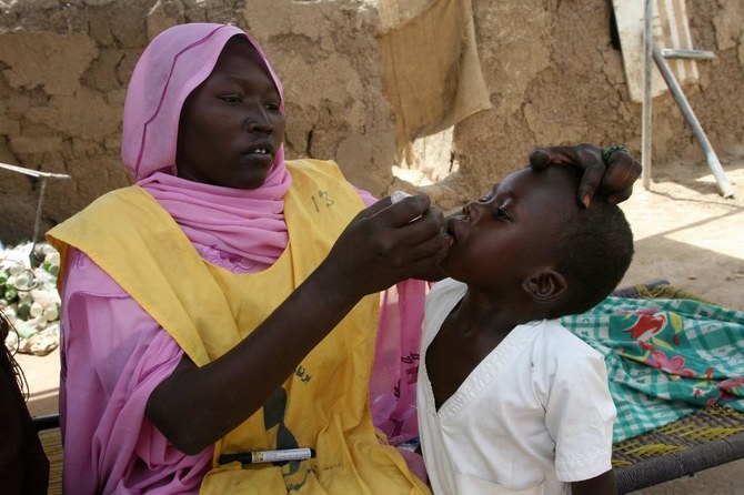 Sudan is preparing a mass vaccination campaign against polio after an outbreak, the UN said Friday. (File/AFP)