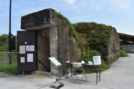 Facilities at the Uzurano airfield, such as the runway, and the air raid shelter have been preserved by the Kasai municipal government as war ruins used for peace education. (JIJI Press)