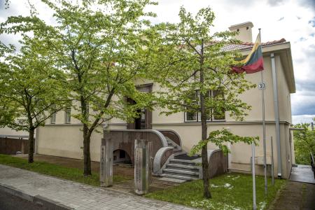 This handout photo provided by Chiune Sugihara Memorial Museum, shows Chiune Sugihara memorial museum in Kaunas, Lithuania, Tuesday, May 12, 2020. (AP)