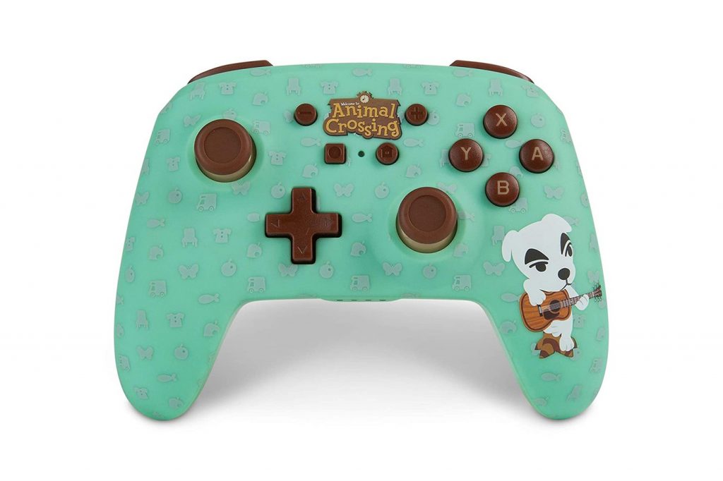 The controllers come in two colors: a green one inspired by Timmy and Tommy Nook, and a teal blue one inspired by K.K. Slider. (via PowerA)