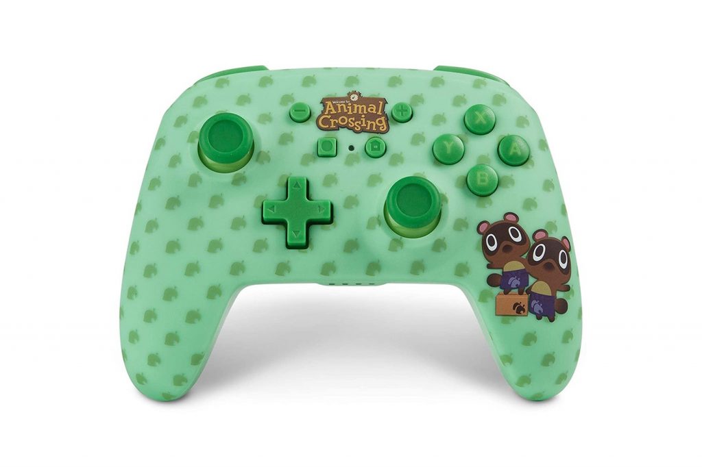 The controllers come in two colors: a green one inspired by Timmy and Tommy Nook, and a teal blue one inspired by K.K. Slider. (via PowerA)