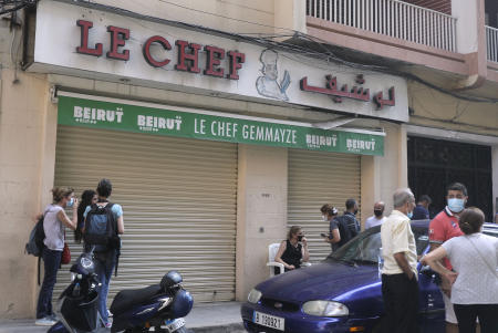 The decades-old Le Chef restaurant, located in the heart of Beirut's trendy Gemmayzeh district, is pictured on August 13, 2020 following a huge chemical explosion at Beirut's port that devastated large parts of the Lebanese capital. (AFP)