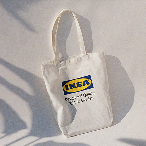 Tote bags from IKEA’s “EFTERTRÄDA” collection. (IKEA)