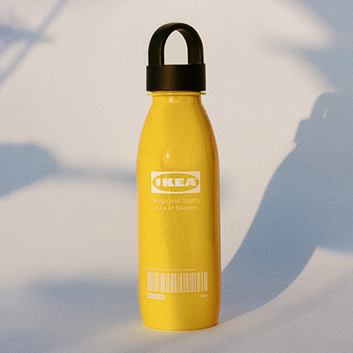 Water bottles from IKEA’s “EFTERTRÄDA” collection. (IKEA)