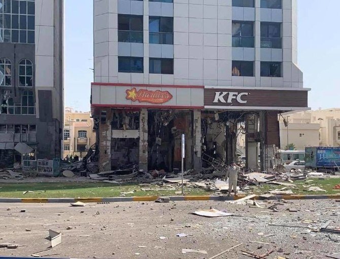 The explosion was likely caused by gas lines in a restaurant in the United Arab Emirates’ capital Abu Dhabi. (Social media)