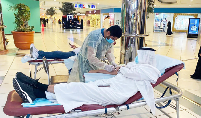 Saudi Arabia's donor centers launched a ‘Donate at your home’ initiative during the pandemic to avoid the need to go to hospital or a blood bank. (Supplied)