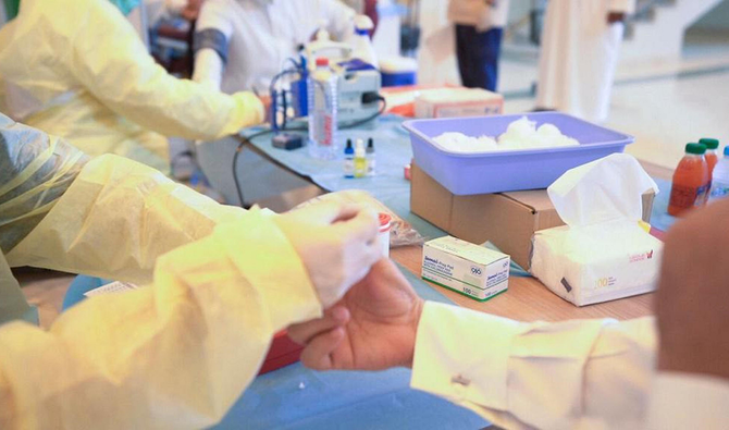 Saudi Arabia's donor centers launched a ‘Donate at your home’ initiative during the pandemic to avoid the need to go to hospital or a blood bank. (Supplied)