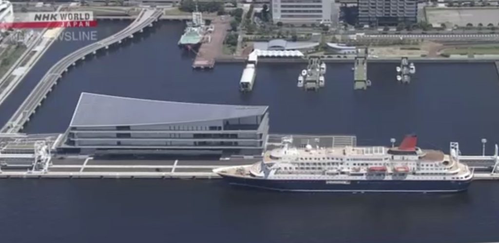 Construction work for the Tokyo International Cruise Terminal started in 2015 and was completed in June this year. (via NHK)