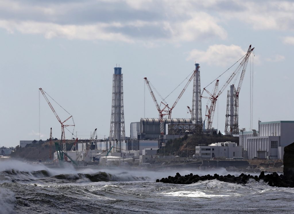 The Tokyo Electric Power Company's (TEPCO) Fukushima Daiichi nuclear power plant is seen from Futaba Town, Fukushima prefecture on March 11, 2020. (AFP)
