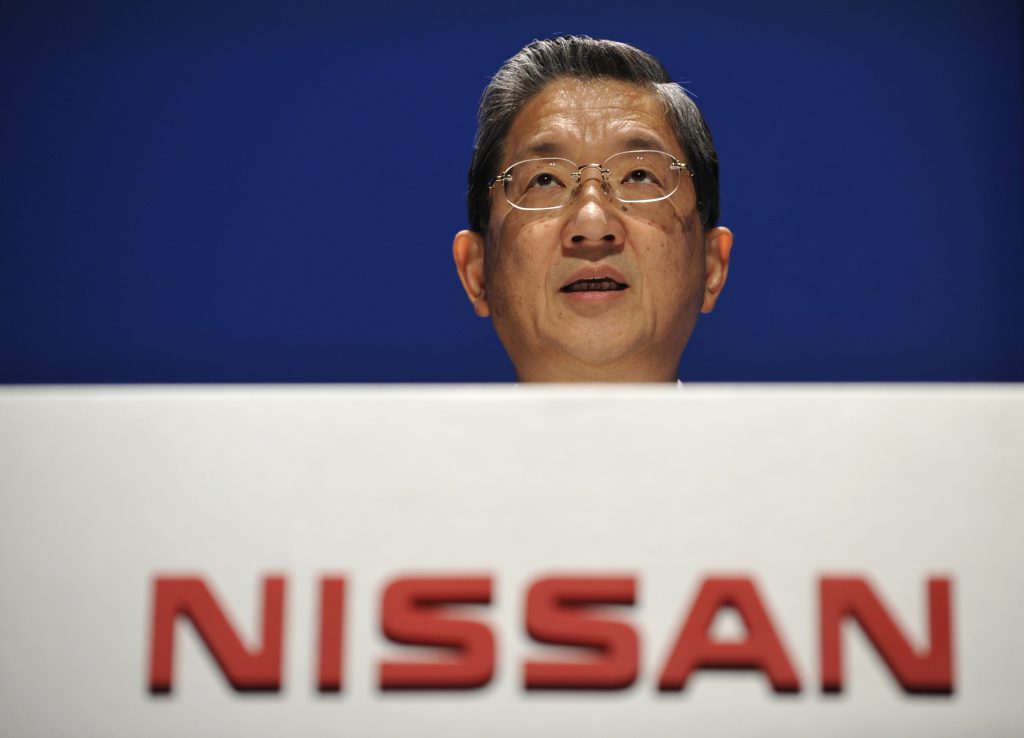 Nissan Motor Co. former Chief Operating Officer Toshiyuki Shiga during a press preview at the company's headquarters in Yokohama. (AFP)