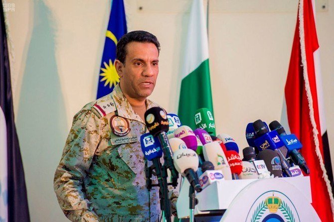 The coalition early this month also intercepted a Houthi drone launched towards the Kingdom. (File/AFP)