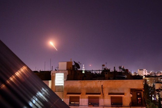 Syrian Air defences respond to Israeli missiles targeting south of the capital Damascus, on July 20, 2020. (File/AFP)