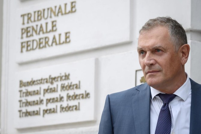 FIFA's former secretary general Jerome Valcke arrives at the Swiss Federal Criminal Court prior to the opening of a corruption trial against him and PSG president Nasser Al-Khelaifi. (AFP)