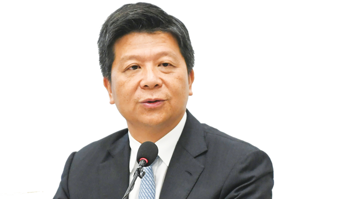 Huawei’s rotating chairman Guo Ping. (AFP)