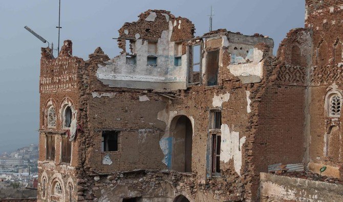 A picture shows a view of a historic building within the National Museum complex of Yemen’s third city of Taiz, on September 27, 2020. (File/AFP)