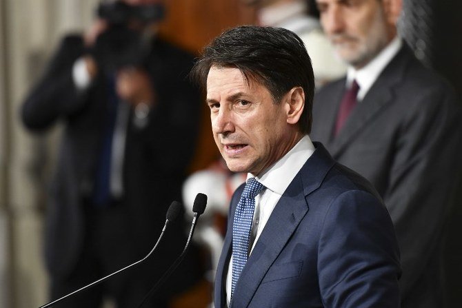 Italy’s Prime Minister Giuseppe Conte will next week become the latest world leader to visit Beirut offering support in the aftermath of last month’s devastating port explosion. (AFP/File Photo)