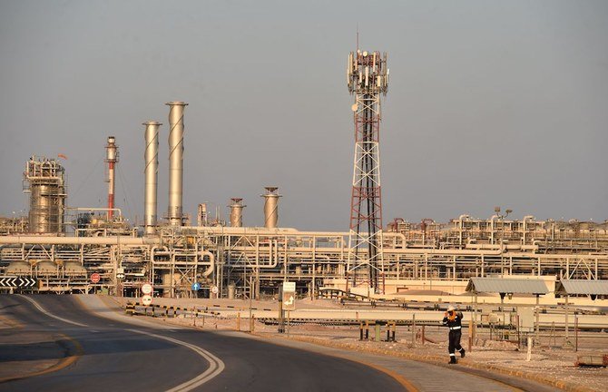Saudi Aramco's Abqaiq oil processing plant. (AFP/File)