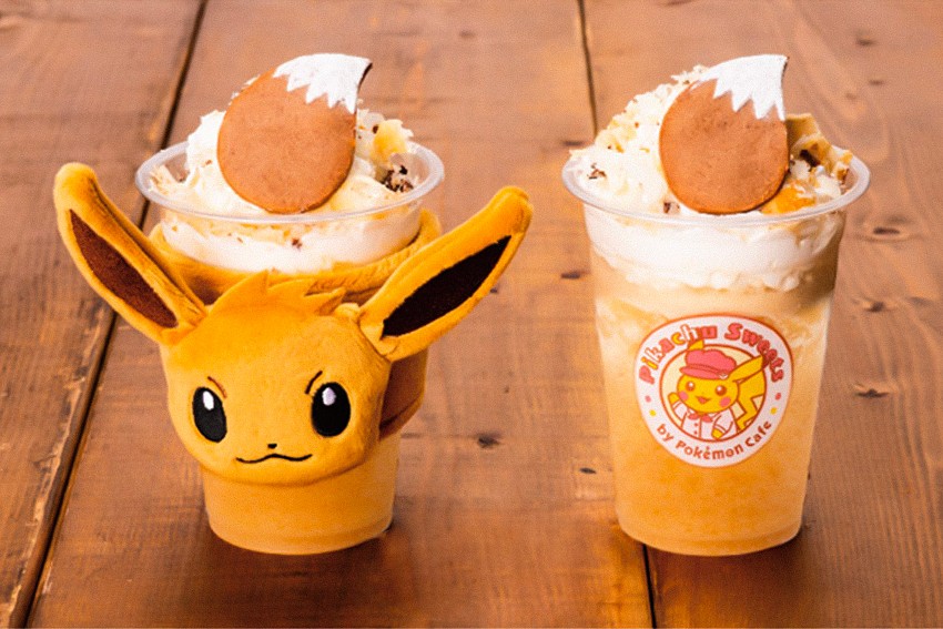 Pokémon Café has introduced a new drink addition, the Eevee Tail Apple Pie Frappé available from October 2 until December 4. (Pokémon)