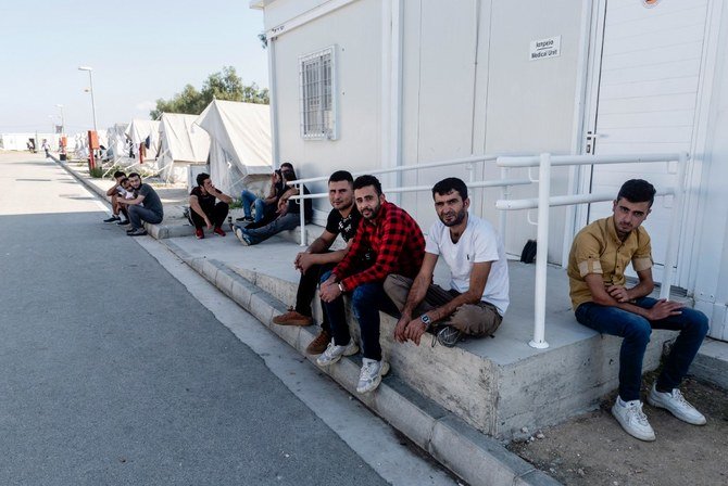 Syrian refugees at a camp in Cyprus last year. A new wave of migrants has arrived on the island from Lebanon. (AFP/File)