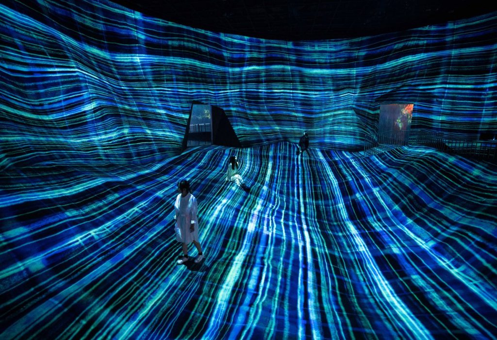Japan’s TeamLab looks to explore the world “beyond borders,” merging both arts and technology to create their Borderless exhibitions around the world. (Via TeamLab/Supplied)