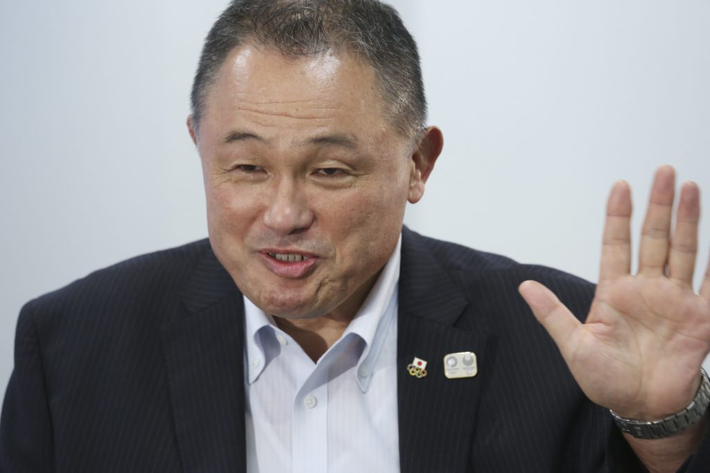Japanese Olympic Committee President Yasuhiro Yamashita speaks during an interview with the Associated Press in Tokyo on Oct. 6, 2020. (File photo/AP)