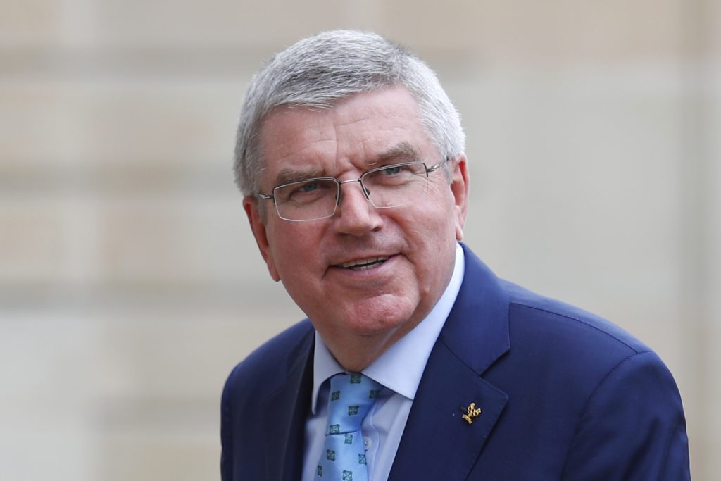 International Olympic Committee President Thomas Bach is planning a trip to Japan November, 2020, to meet with new Prime Minister Yoshihide Suga and organizers of the postponed Tokyo Olympics, Oct. 9. (File photo/AP)