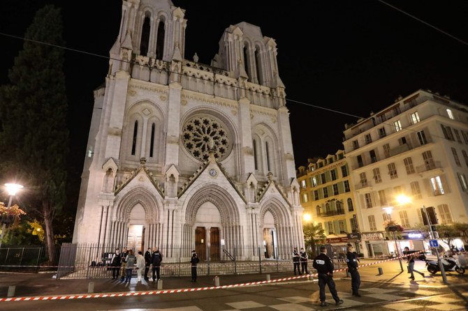 Three people died in a knife attack at the Notre-Dame basilica in Nice. (AFP)