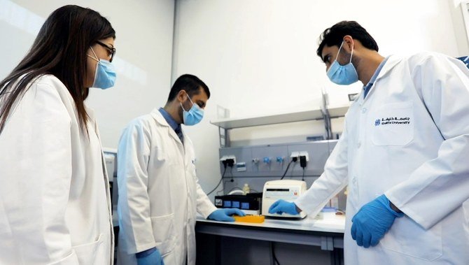 Researchers from Khalifa University have developed a portable COVID-19 testing kit, which is larger than an average smartphone. (WAM)