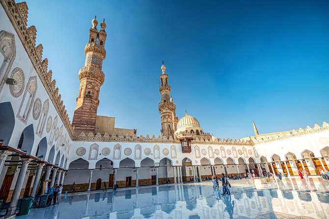 Hani Odeh, director of Al-Azhar Mosque, said that the fire was limited to one of the back rooms of the third floor. (Shutterstock)