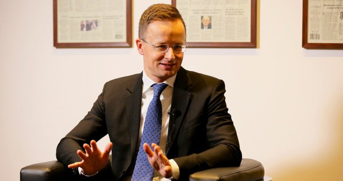 Hungary’s Foreign Minister Péter Szijjártó spoke to Arab News on Wednesday following fruitful meetings with key Saudi officials. (AN photo)