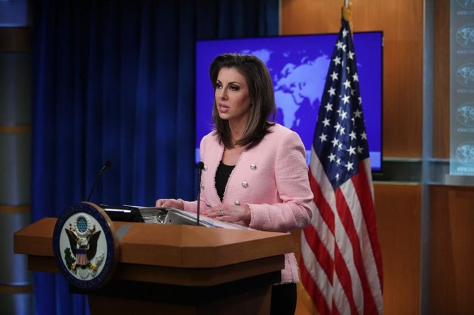 Morgan Ortagus described the Saudi-American relationship as “strategic, sophisticated and bipartisan” regardless of the outcome of the upcoming US presidential election. (File/AFP)