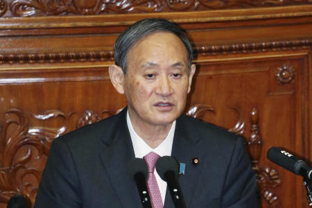 Japanese Prime Minister Yoshihide Suga. (AP)
