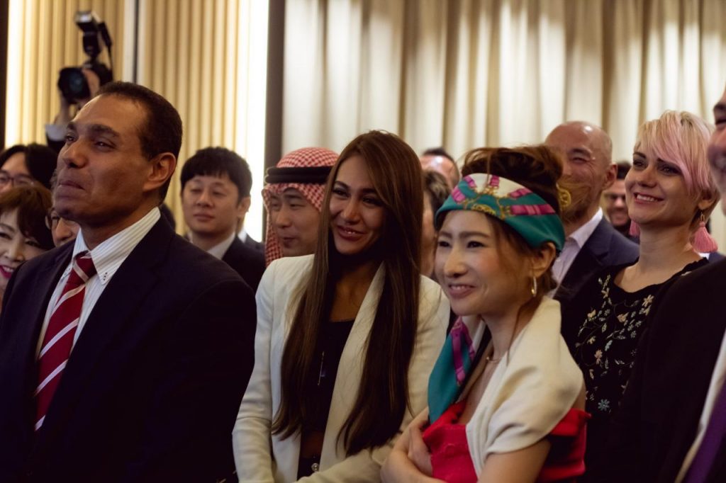 Guests celebrating the Arab News Japan launch in Oct. 21, 2019.