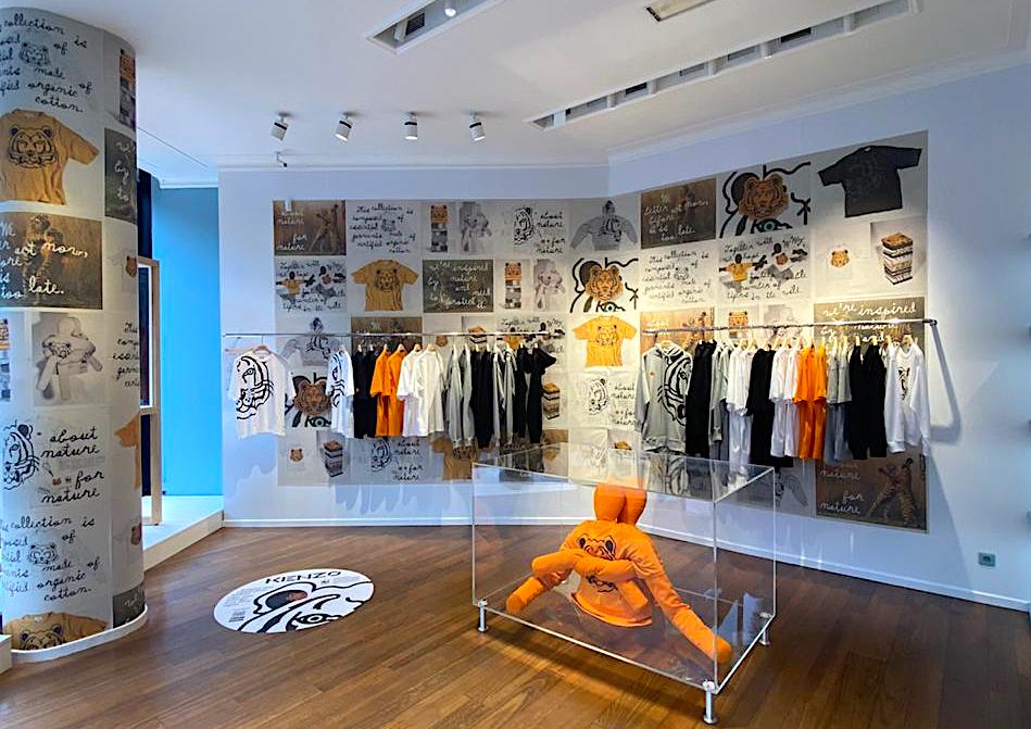 The Kenzo store in Paris showcasing the capsule collection supporting the WWF’s “TX2” tiger conservation goal to double the global population of wild tigers by 2022. (ANJP)