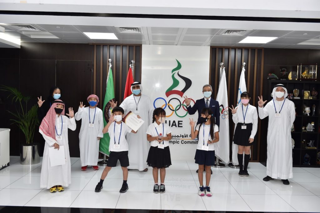 The reception was hosted by the National Olympic Committee at its headquarters in Dubai the morning of October 13 to celebrate the innovative project presented by the Japanese School to athletes. During the event, the Japanese Consul General delivered a speech in which he emphasized his keenness to enhance cooperation with the NOC in sports and all fields. (Supplied)