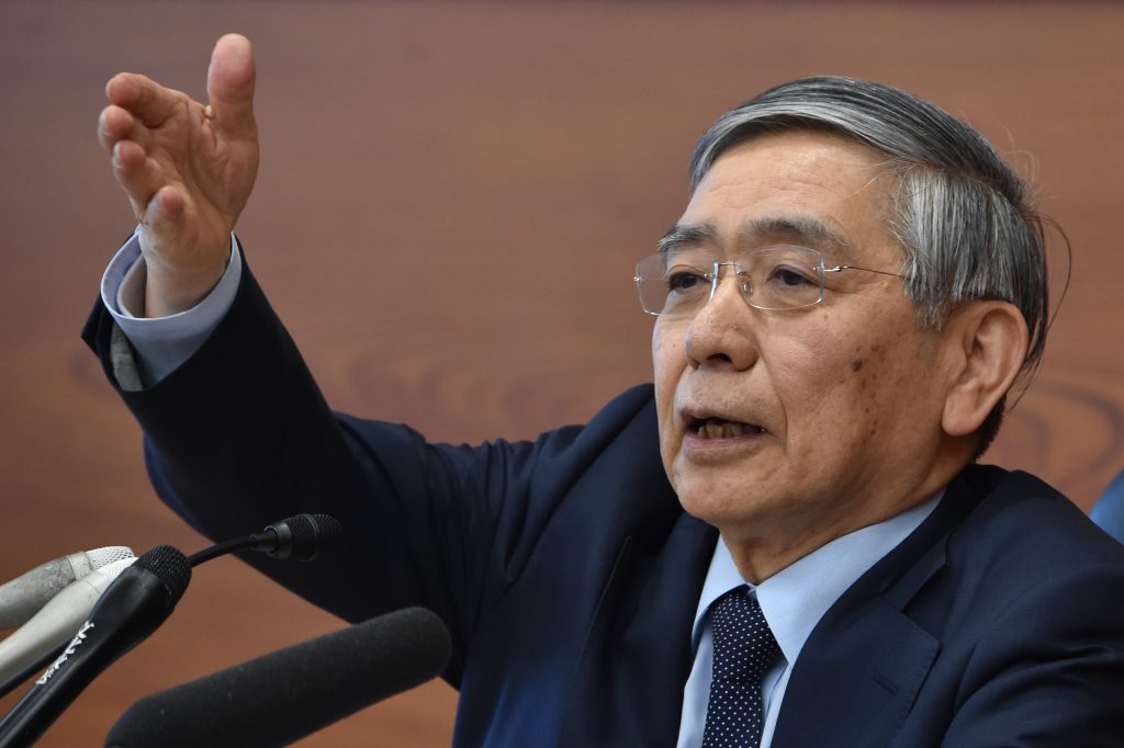 With swift and comprehensive coordination, central banks and governments across the globe have successfully prevented the economic shock caused by COVID-19 from triggering a financial crisis, Kuroda said. (AFP)