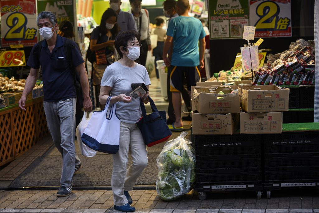 Core consumer prices, which exclude volatile fresh food costs, fell 0.7% in October from a year earlier. (AFP)