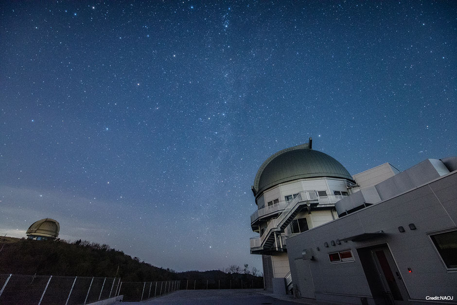 The team made the estimate by analyzing observation data on a total of 189 celestial bodies, including data from the VLBI Exploration of Radio Astrometry, or VERA, project, in which four radio telescopes across Japan are used. (NAOJ)